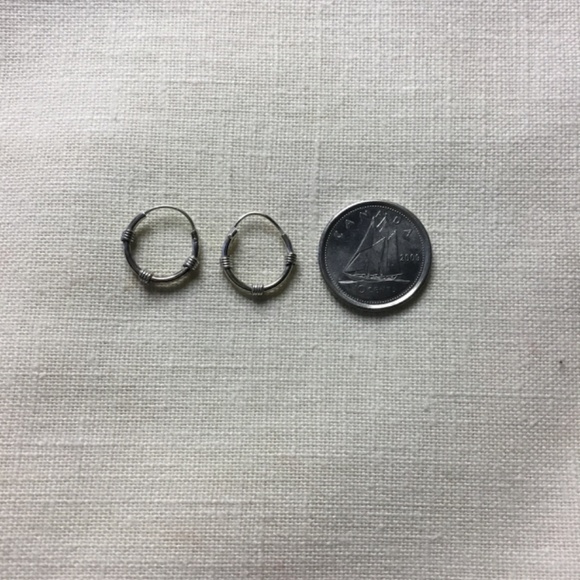 New Sterling Silver Hoops - Picture 2 of 3